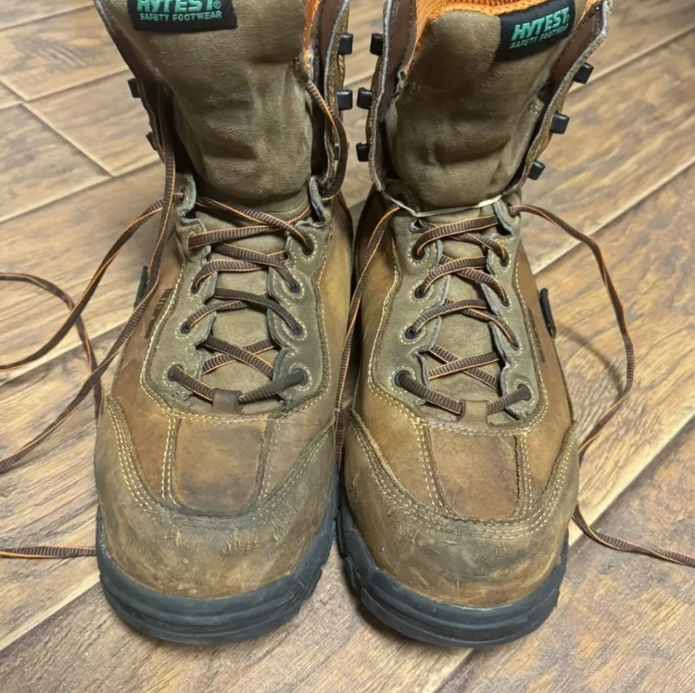 HYTEST Work Boots Men’s 13W - Waterproof Wide Leather Brown F2413-18 Electrical